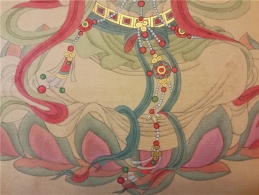 工笔重彩《临北京法海寺明代壁画—菩萨》